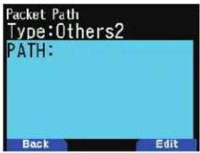Packet Path Type:Others2 PATH: Back Edit