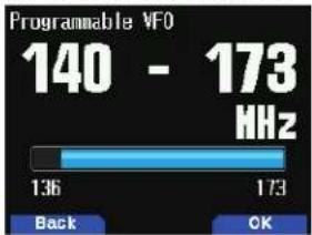 Programmable VFO 140 - 173 MHz 136 173 Back OK