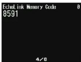 EchoLink Memory Code 0 8591 4/6