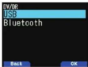 DV/DR USB Bluetooth Back OK