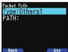 Packet Path Type:Others1 PATH: Back Use