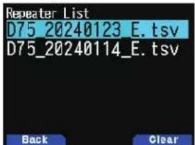 Repeater List D75_20240123_E.tsv D75_20240114_E.tsv Back Clear