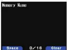 Memory Name Space 0/16 Clear