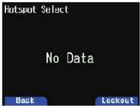 Hotspot Select No Data Back Lockout