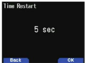 Time Restart 5 sec Back OK