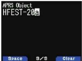 APRS Object HFESE-20a Space 9/9 Clear