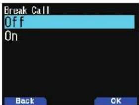 Break Call Off On Back OK