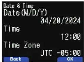 Date & Time Date (M/D/Y) 04/20/2024 Time 12:00 Time Zone UTC -05:00 Back OK