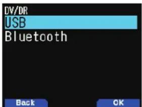 DV/DR USB Bluetooth Back OK
