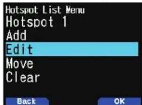 Hotspot List Menu Hotspot 1 Add Edit Move Clear Back OK