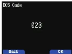 DCS Code 023 Back OK