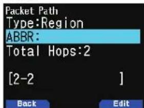 Packet Path Type:Region ABBR: Total Hops:2 [2-2 ] Back Edit