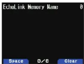 EchoLink Memory Name 0 Space D/E Clear