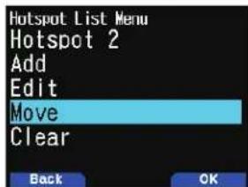 Hotspot List Menu Hotspot 2 Add Edit Move Clear Back OK
