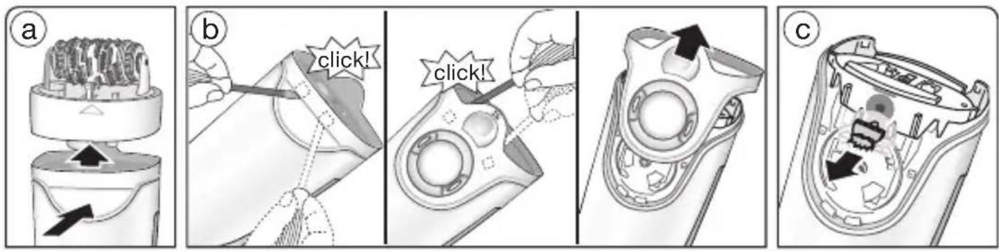 BRAUN Silk-épil 7 SES 7/880 - Battery removal - 1