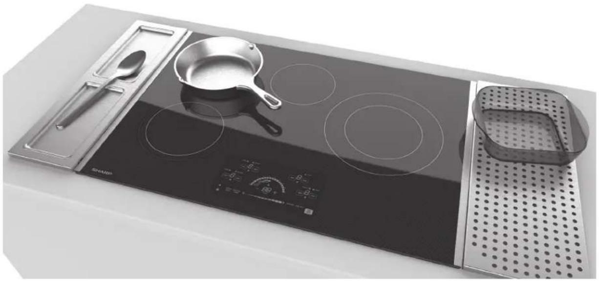 SHARP SCR3042FB - PLAN DE TRAVAIL POUR SURFACE DE CUISSON RADIANTE - 1