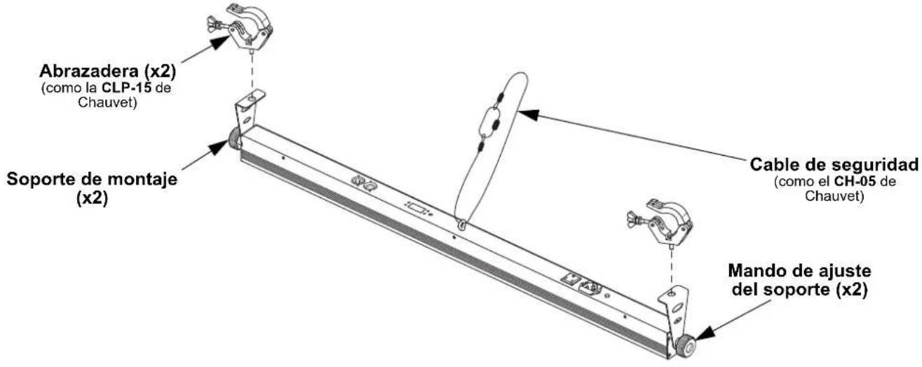 Chauvet SlimSTRIP UV-18 IRC - Diagrama de montaje - 1