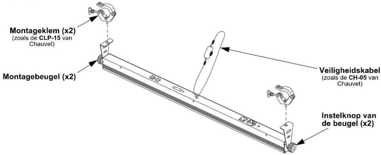 Chauvet SlimSTRIP UV-18 IRC - Montagediagram - 1