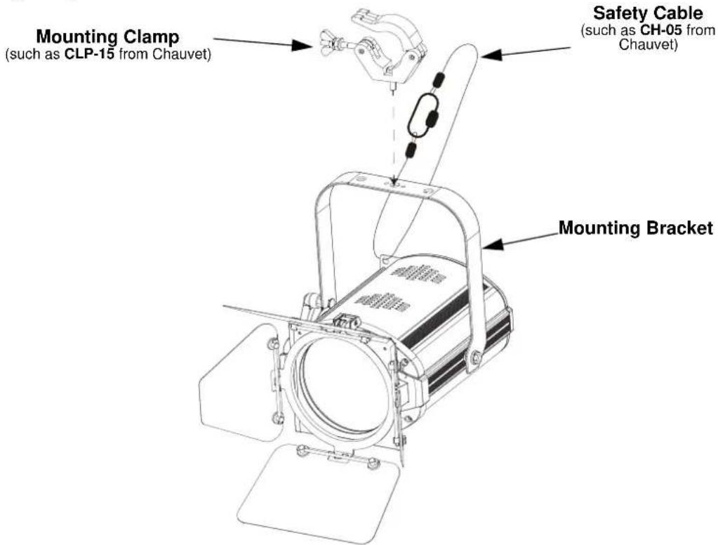 Chauvet EVE F-50Z - Mounting Diagram - 1