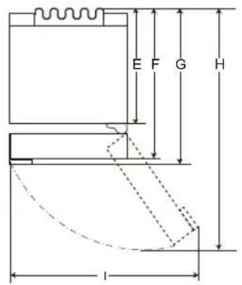 LG GBP62MCTBC - Méretek és hézagok - 2
