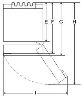 LG GBP62MCTBC - Afmetingen en vrij ruimten - 2