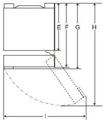 LG GBP62MCTBC - Afmetingen en vrij ruimten - 3