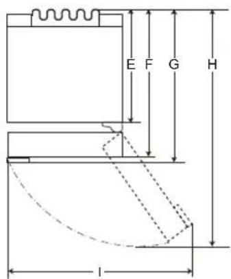 LG GBP62SWNAC - Dimensioner och marginaler - 2