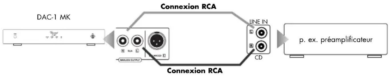VINCENT DAC-1 MK - Utilisation d'un sortie analogique avec prise RCA - 1