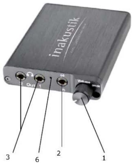 In-akustik Premium Headphone Amp No.1 - CONNECTEURS ET COMMANDES - 1