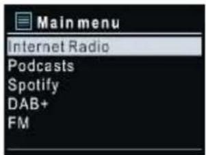 Soundmaster ICD5000 - MENU PRINCIPAL - 1