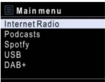 Soundmaster ICD5000 - HAUPTMENÜ - 1