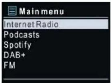 Soundmaster ICD5000 - MAIN MENU - 1