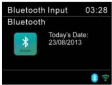 Bluetooth Input 03:28 Bluetooth Today's Date: 23/08/2013