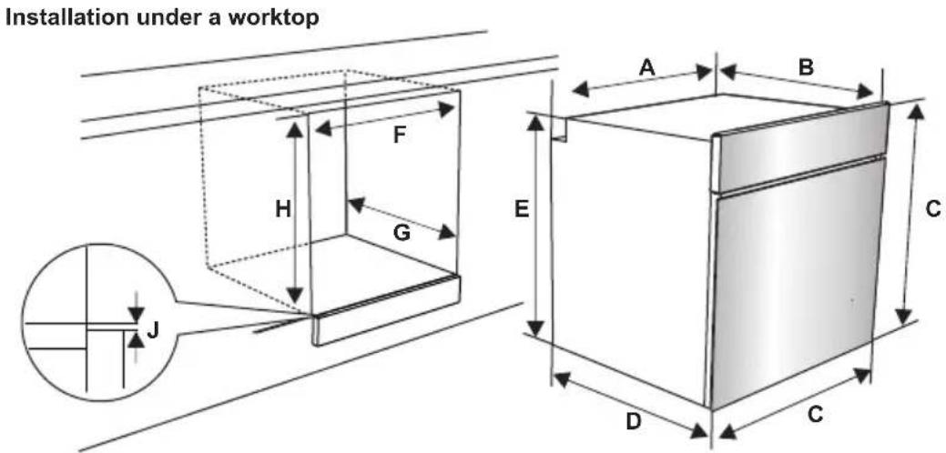 SHARP K-60DX19BM0-EU - INSTALLATION OF THE OVEN - 1