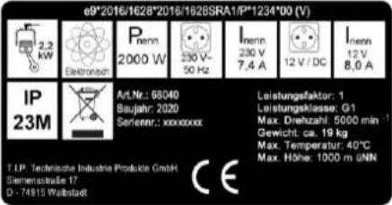 CrossTools CPG 2000 INV - Etichette di pericolo e avvertimento - 7