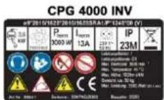 CrossTools CPG 4000 INV - Etichette di pericolo e avvertimento - 20
