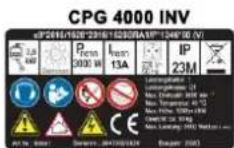 CrossTools CPG 4000 INV - Rótulos adhesivos de advertencia e indicación - 20