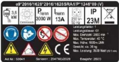 CrossTools CPG 4000 INV - Warning and indication stickers - 7
