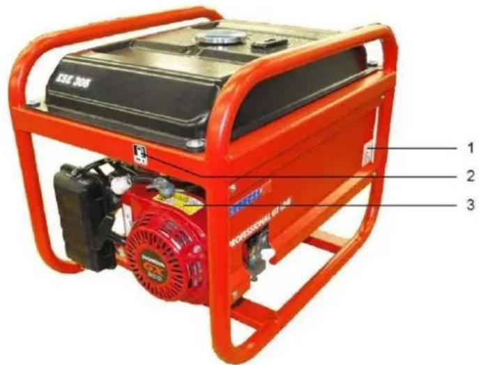 Endress ESE 506 DHS-GT - Mærkater på generatoren - 2