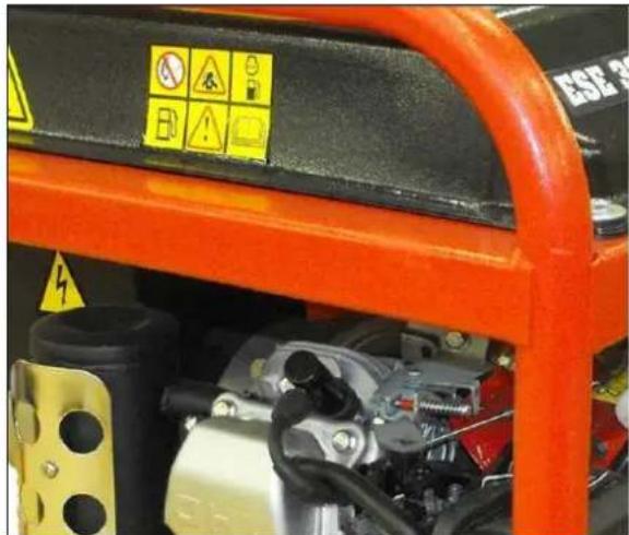 Endress ESE 506 DHS-GT - Καθαρίστε το χώρο κινητήρα της γεννήτριας ως εξής: - 1