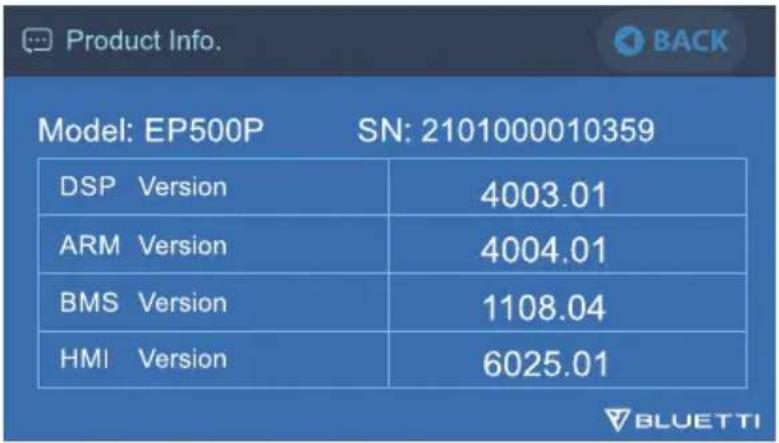 BLUETTI EP500Pro - « Product Info.» (informations sur le produit) - 1