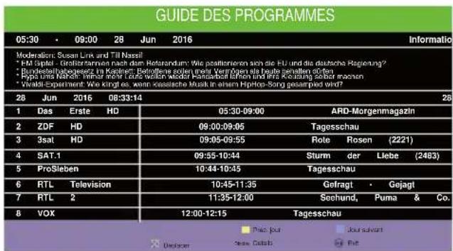 Caratec Vision CAV220P-D - Guide des programmes (EPG) - 1
