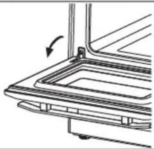 SHARP K-60DX19IM0-EU - Rimozione dello sportello del forno - 1