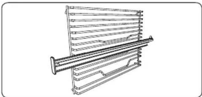 SHARP K-60DX19AM0-EU - The Wire Rack with Easyfix Half Telescopic Rail - 1