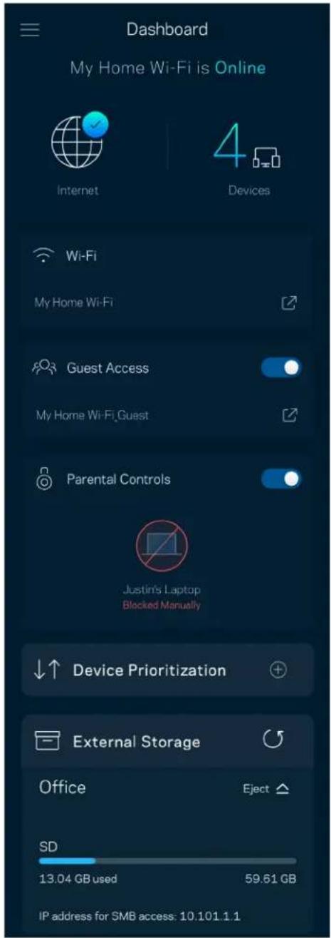 LINKSYS Atlas 6 - Dashboard (Tableau de bord) - 1
