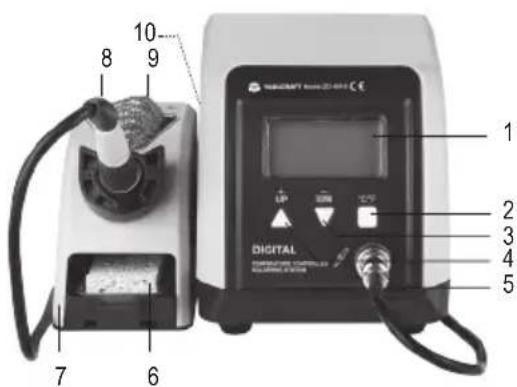 Toolcraft ZD-8916 - Éléments de fonctionnement - 1