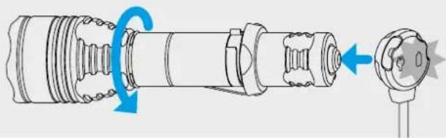 ArmyTek Predator Pro - ANSCHLUSS DER MAGNETISCHEN AUFLADUNG - 1