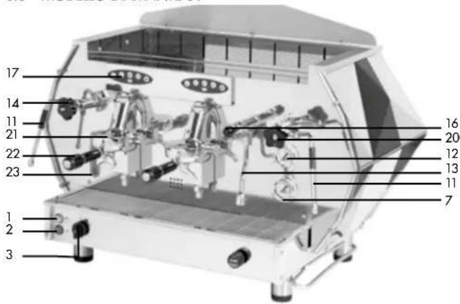 LA PAVONI Diamante E61 Manual 2 Groups - - MODELLO DIAMANTE S - 1