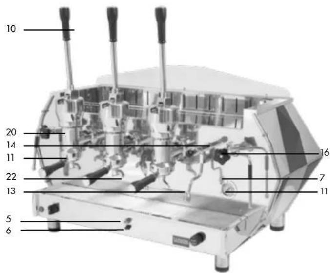 LA PAVONI Diamante E61 Manual 2 Groups - - COMANDO GRUPPI - 1