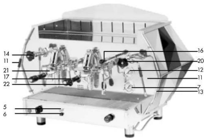 LA PAVONI Diamante E61 Manual 2 Groups - - MODELL CREMA S - 1